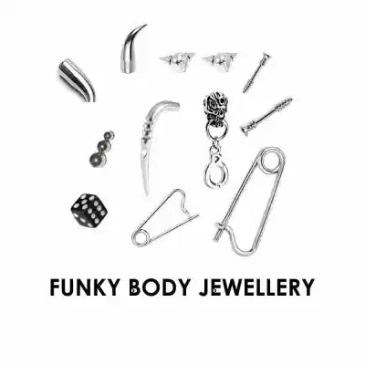 Funky Body jewelry: Dice, safety pins, and more!
