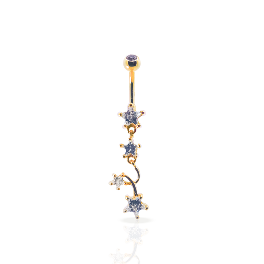 Star Belly Button Dangle 14g - GOLD PVD