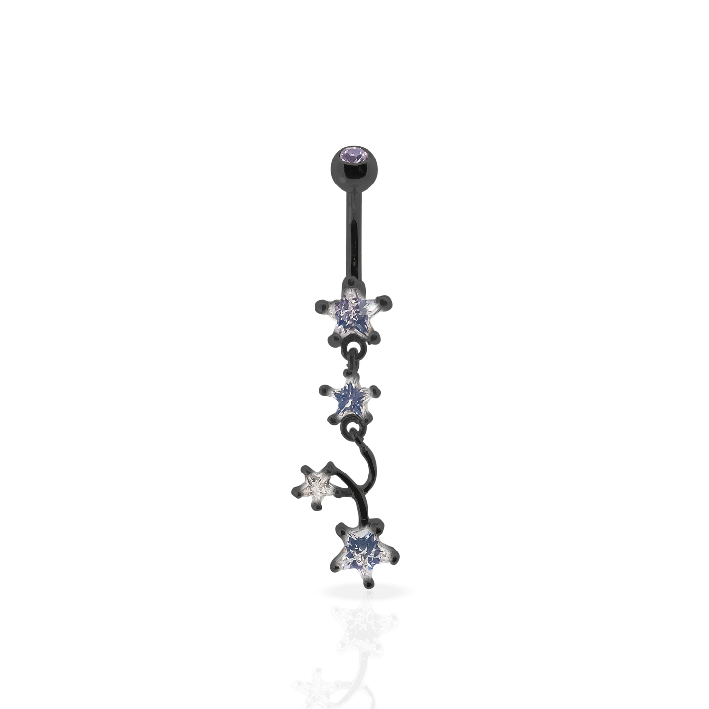 Star Belly Button Dangle 14g - Blackline