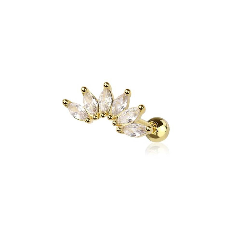 Claw-Set Curved Marquise Crystal Flat Back 16g