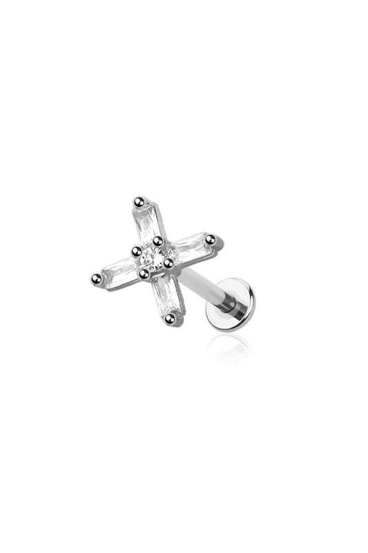 Premium Baguette-Cut Cross Flat Back 16g