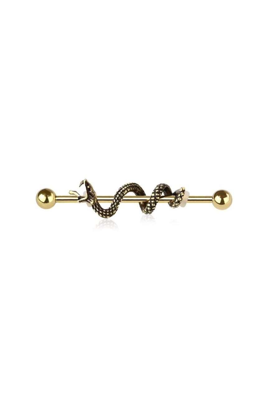 PREMIUM Wrapped Snake Industrial Barbell 14g