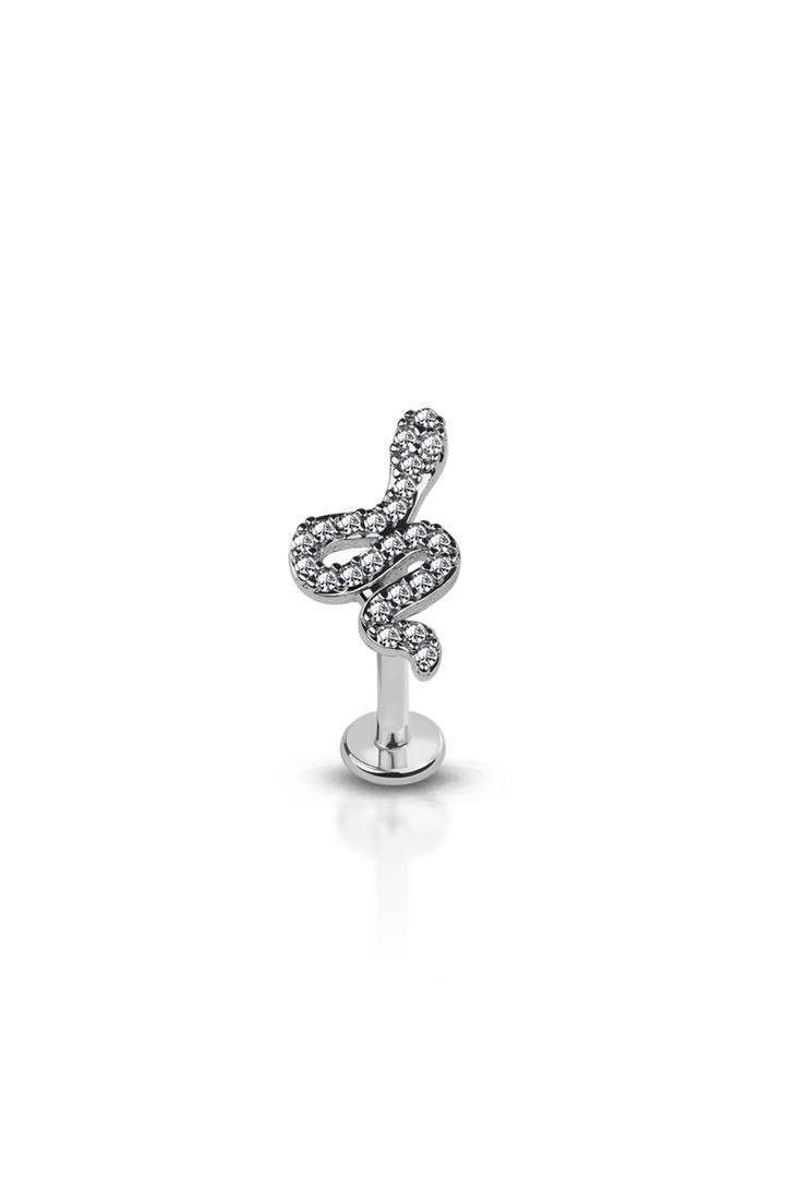 Premium Crystal Snake Labret 16G