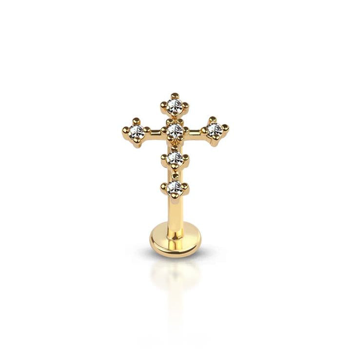Premium Crystal Cross Flat Back 16g