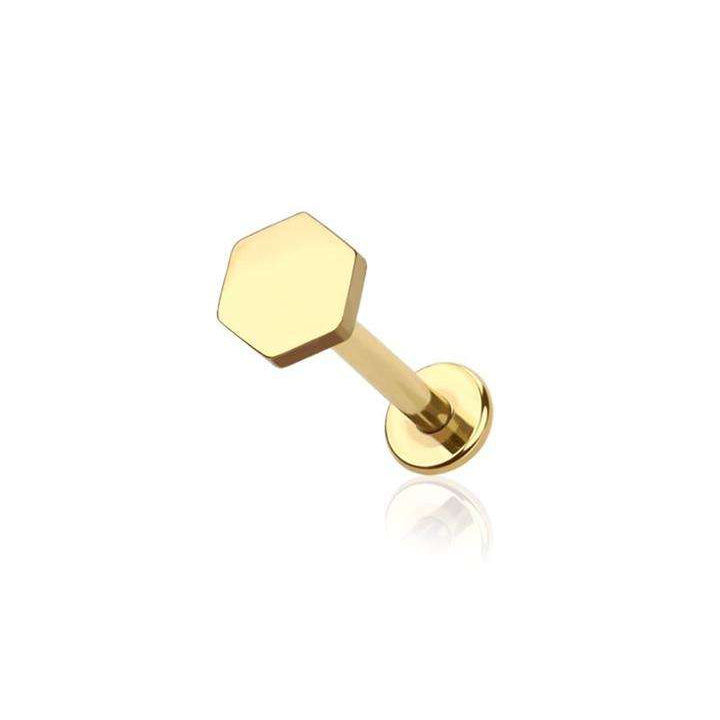 PREMIUM Hexagon Labret 16G