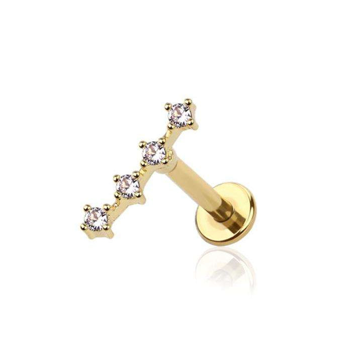 PREMIUM Crystal Cascade Labret 16G