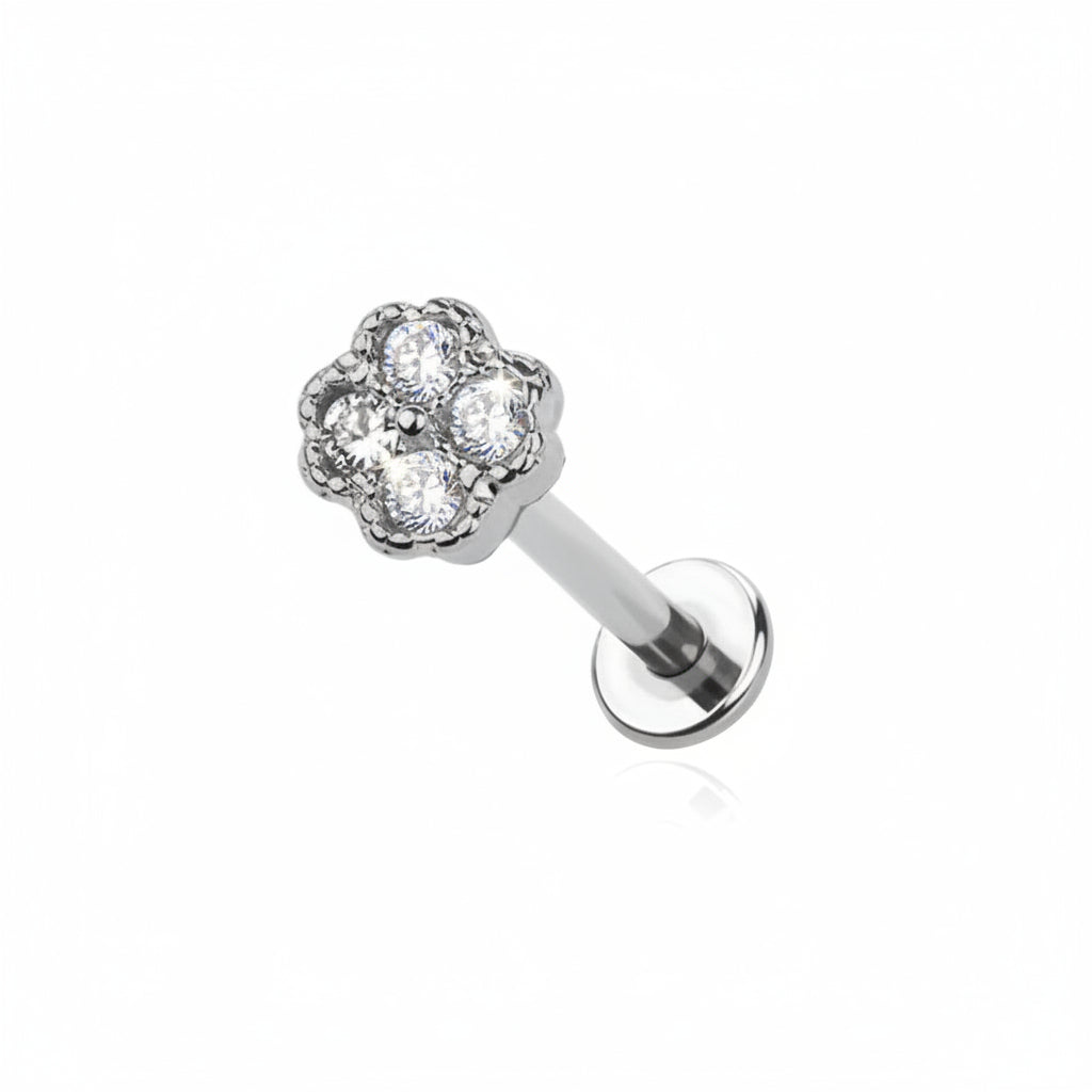 Claw-Set Crystal Clover Flat Back 16g