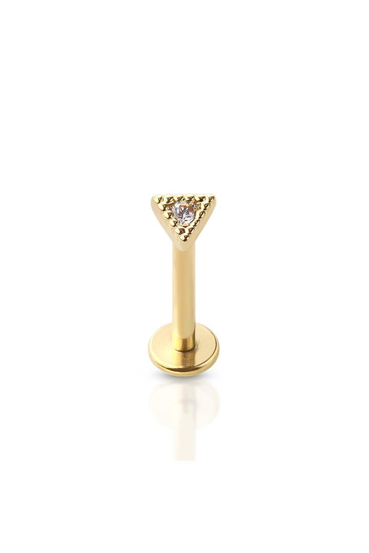 PREMIUM Studded Triangle Crystal Flat Back 16g