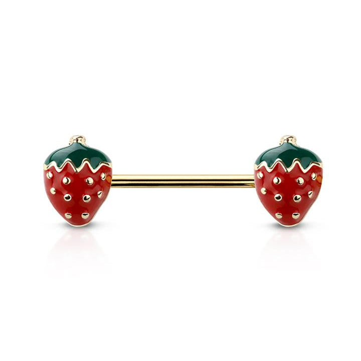 Strawberry Nipple Barbell 14g