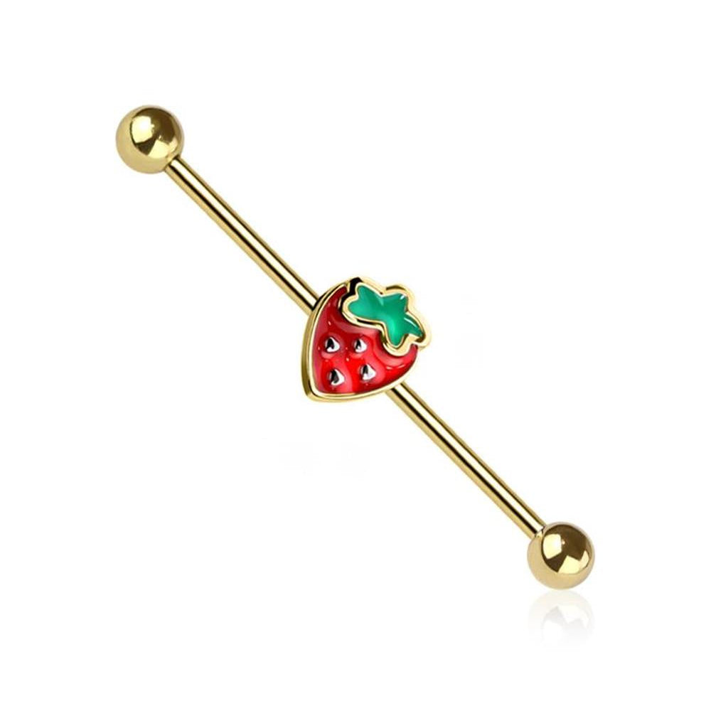 Strawberry Fancy Industrial Barbell 14g