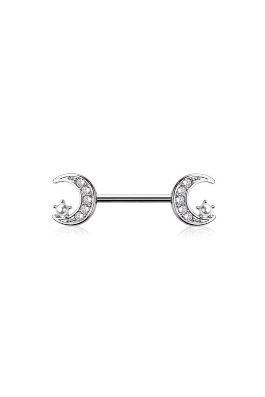 Moon And Stars Nipple Barbell 14g
