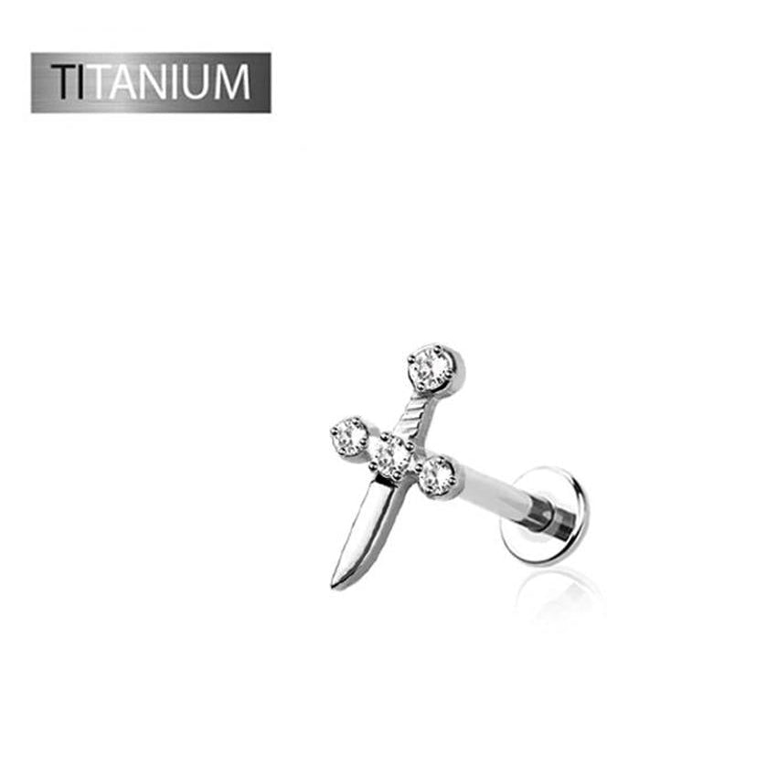 Premium G23 Titanium Dagger Claw-Set Flat Back 16g