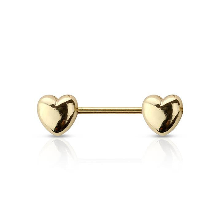 Puffy Heart Nipple Barbell 14g