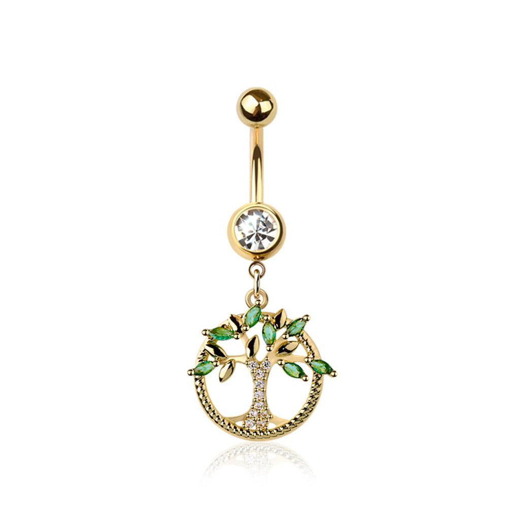 Lifetree Crystal Navel Dangle 14g