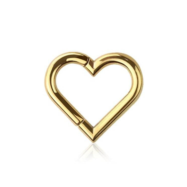 Premium Heart Hinged Segment Ring 16g