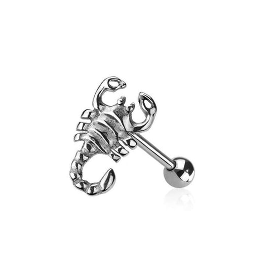 316L Steel Cast Tongue Ring, 16mm, 5mm ball