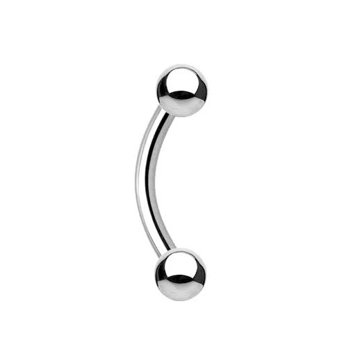 Surgical Steel Curved Barbell Internally Threaded