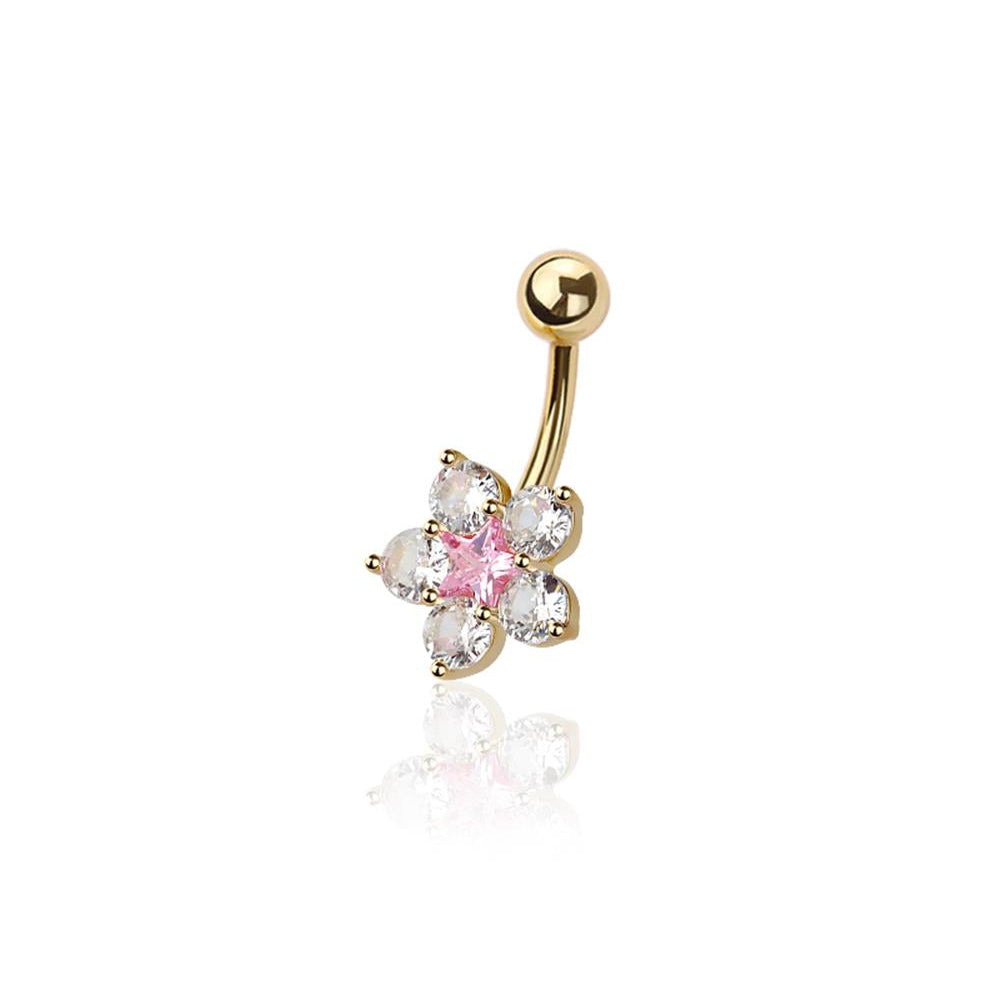 Floral Fantasy Navel Barbell 14g