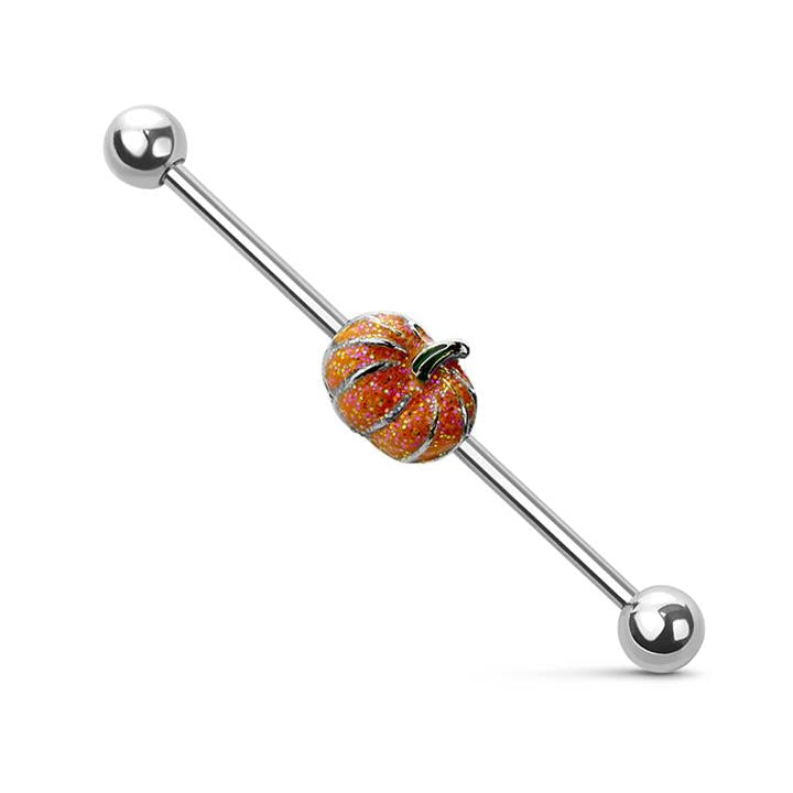 Pumpkin Sparkle Industrial Barbell 14g