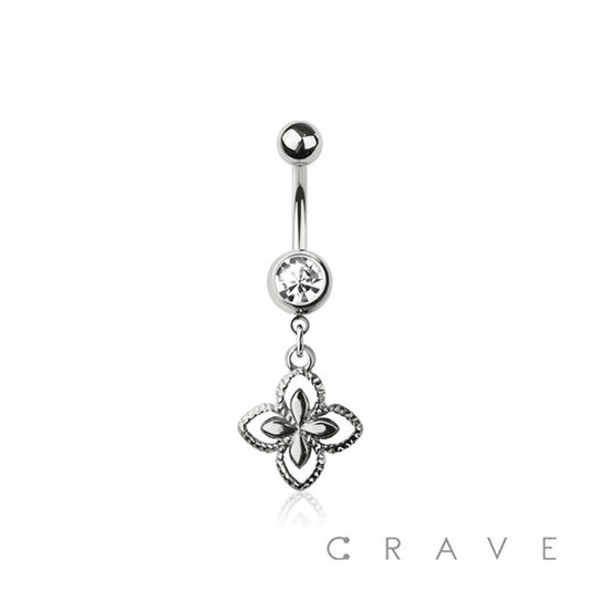 Double Layer Flower Navel Dangle 14g
