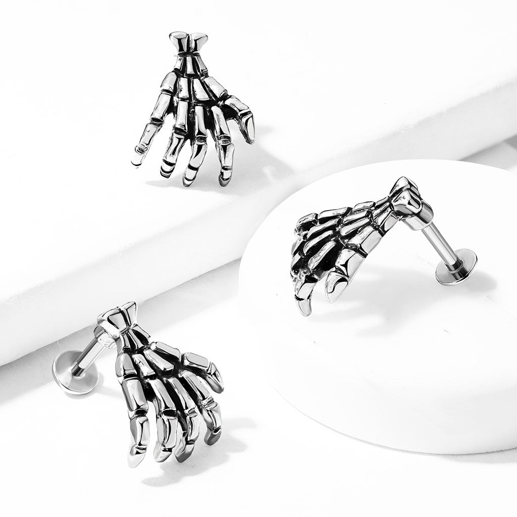 Skeleton Hand Bone Flat Back 16g