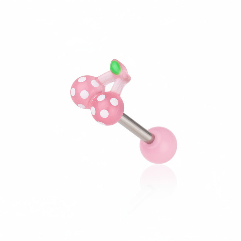 Cherry Tongue Barbell 14g