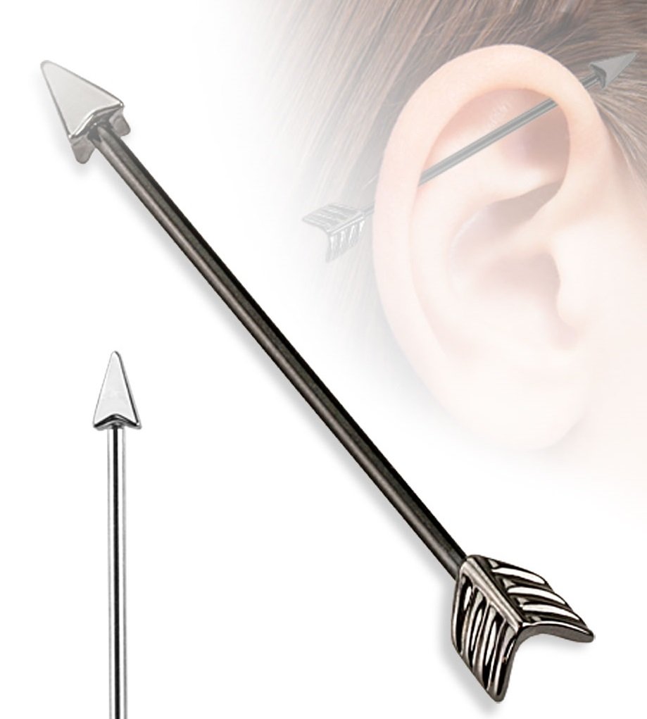 industrial-barbells-earrings-piercings-arrow-blackline-surgical-steel-14g