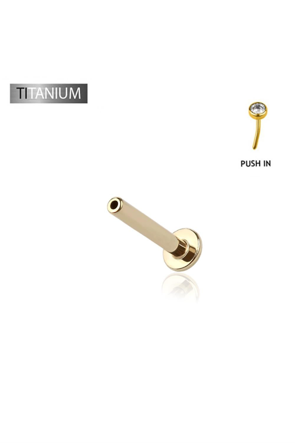 Premium G23 Titanium Threadless Flat Back 4mm Base