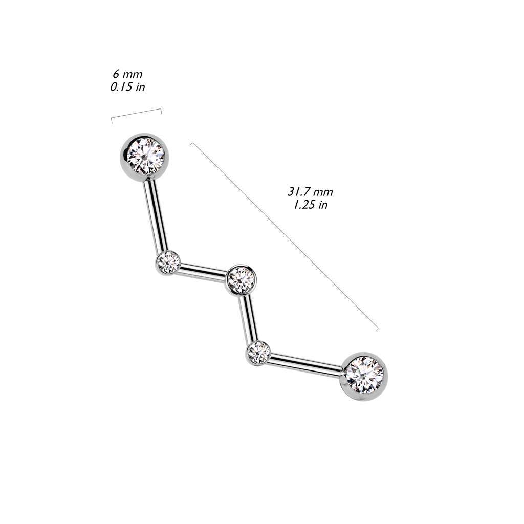 Premium Zodiac Industrial Barbell 14g