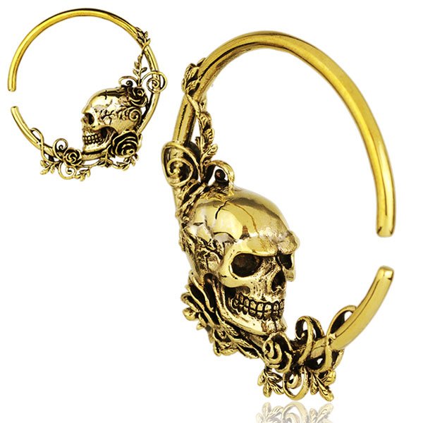 Brass Floral Skull 6g $129