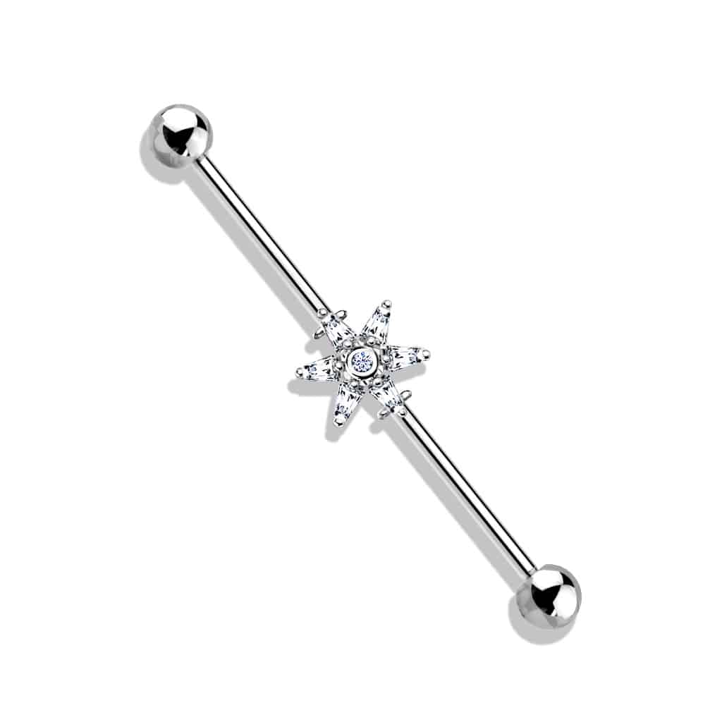 Crystal Sun Industrial Barbell 14g (2)