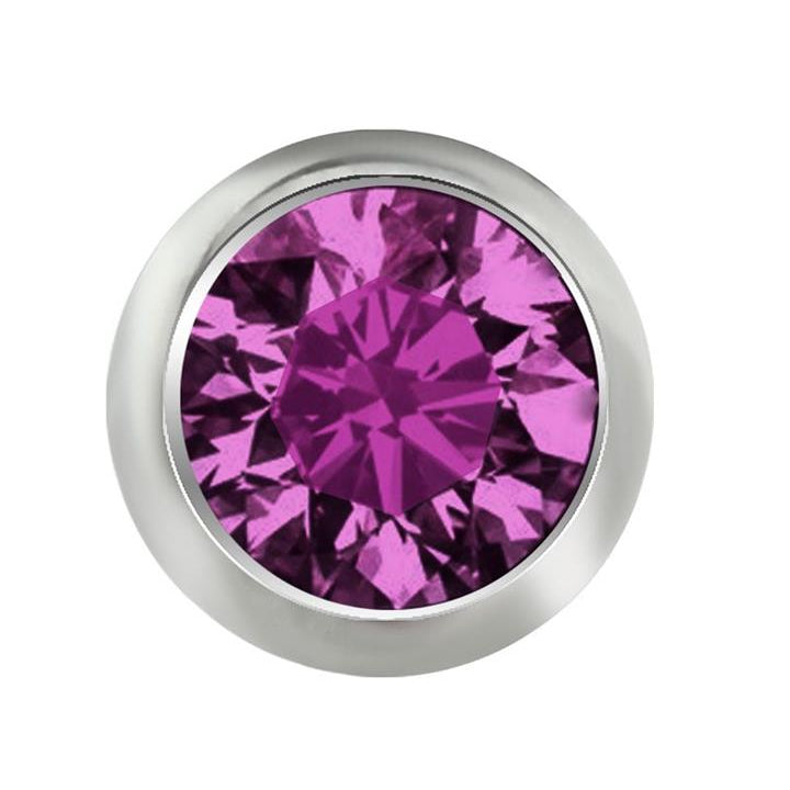 Premium Bezel-Set Crystal Microdermal Head 16g