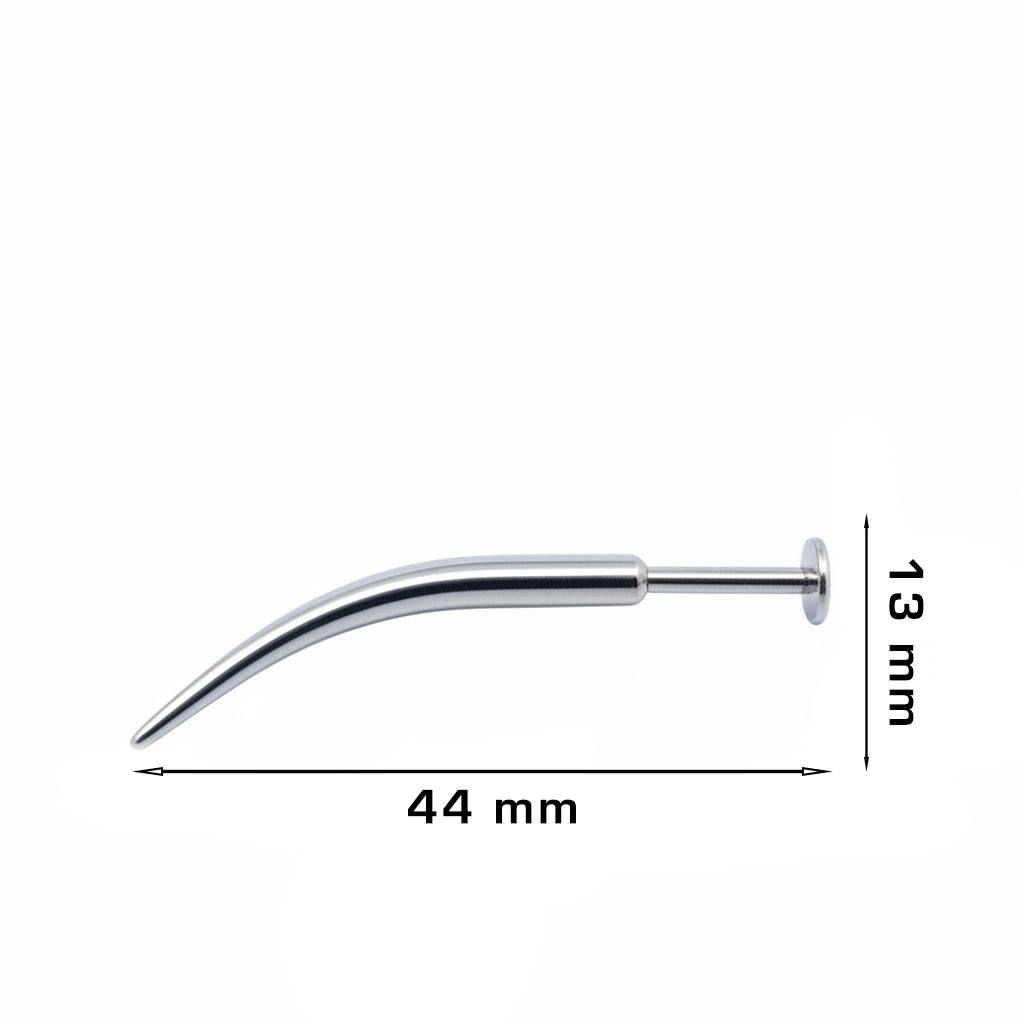 Surgical Steel Long Disturbed Flat Back 14g