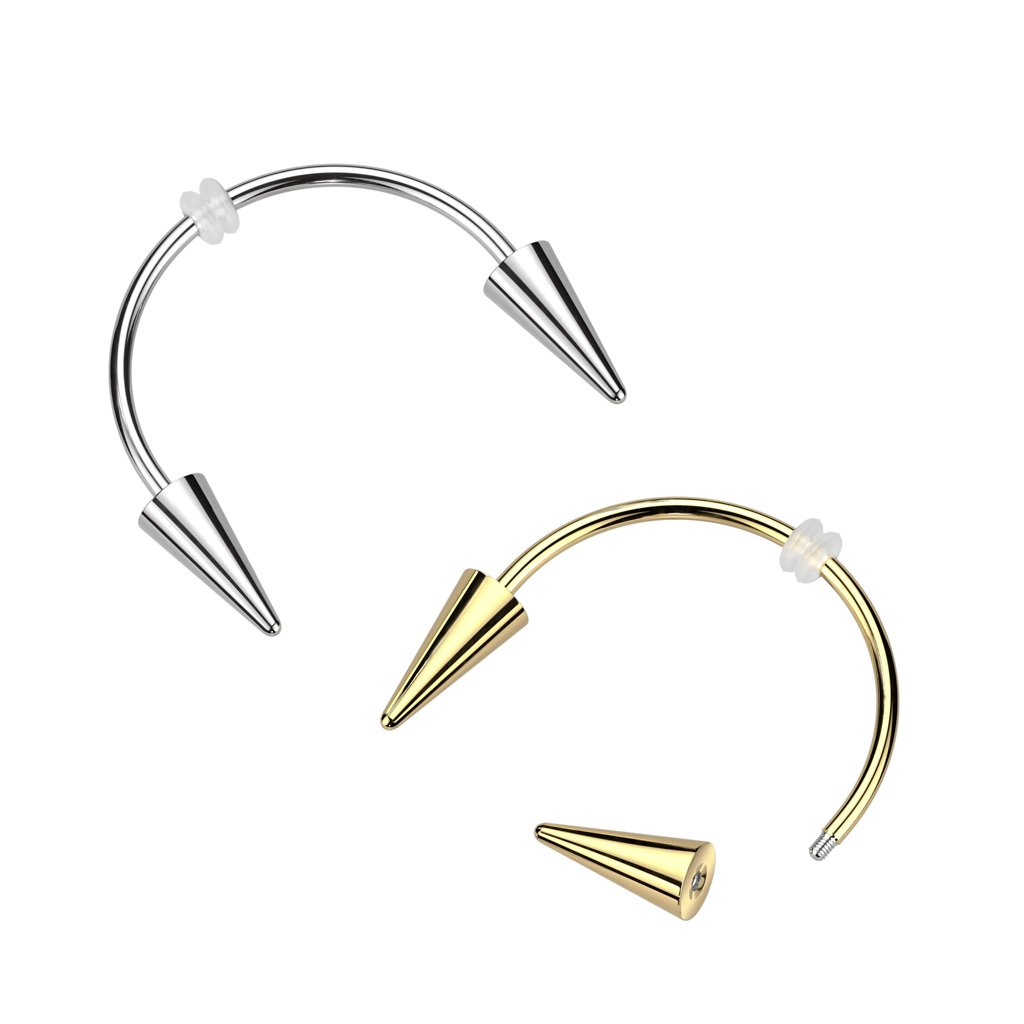 Smiley Fangs 16g - SS and Gold PVD