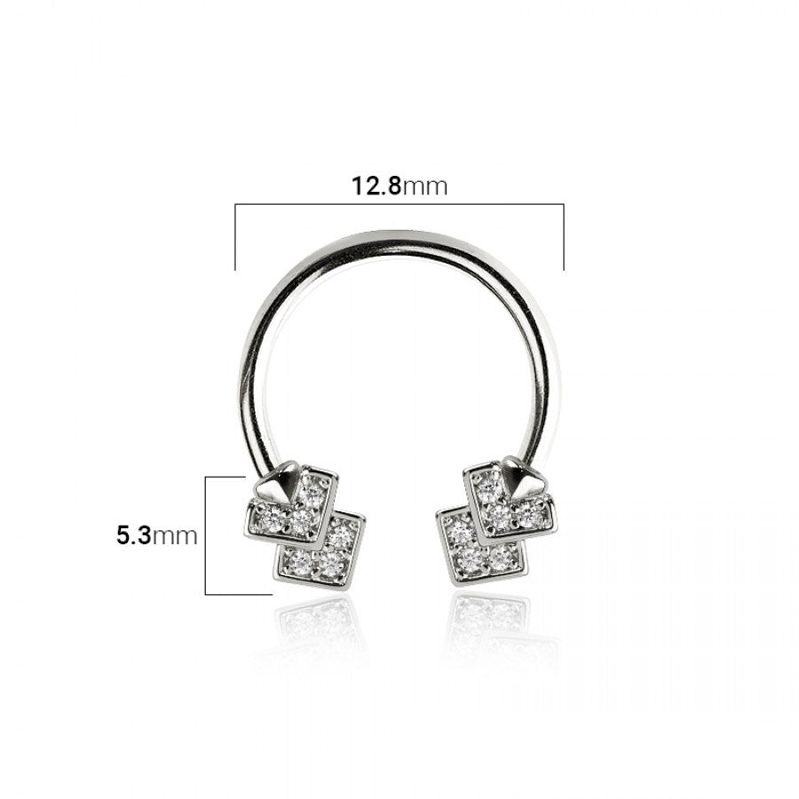Square Stack Circular Barbell 16g