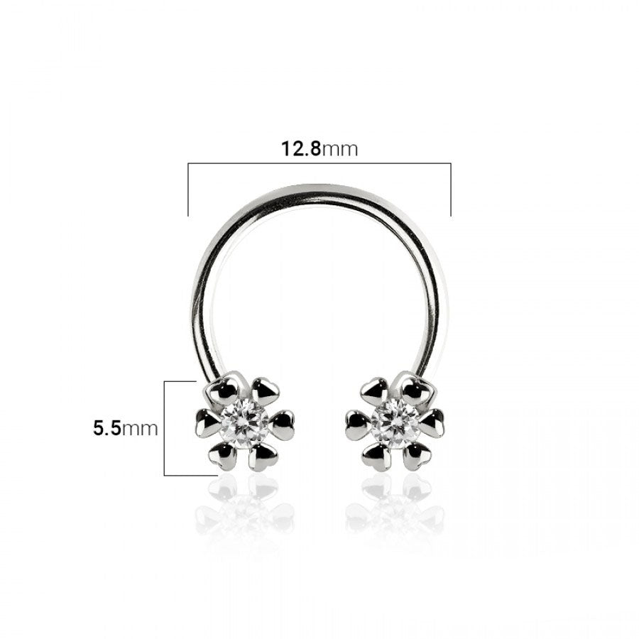 Halo Heart Circular Barbell 16g