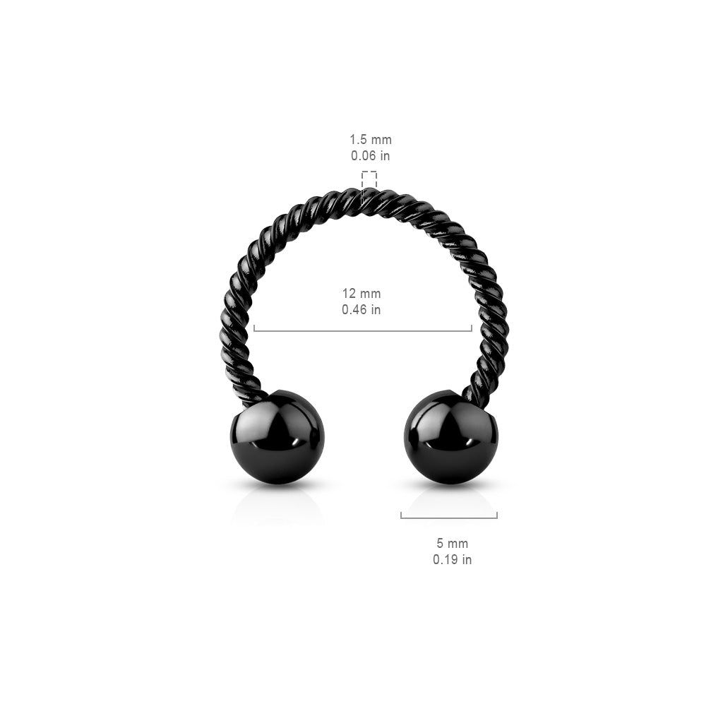 Premium Braided Circular Barbell 16g - 14g