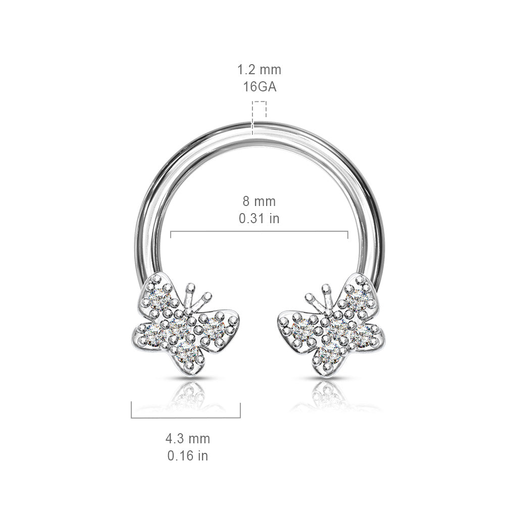 Brilliance Butterfly Circular Barbell 16g