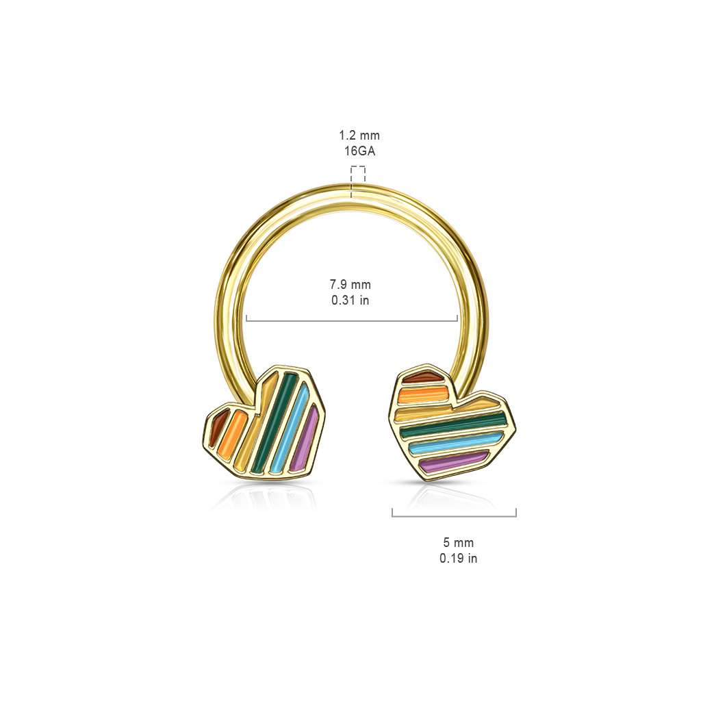 SS Heart circular barbell