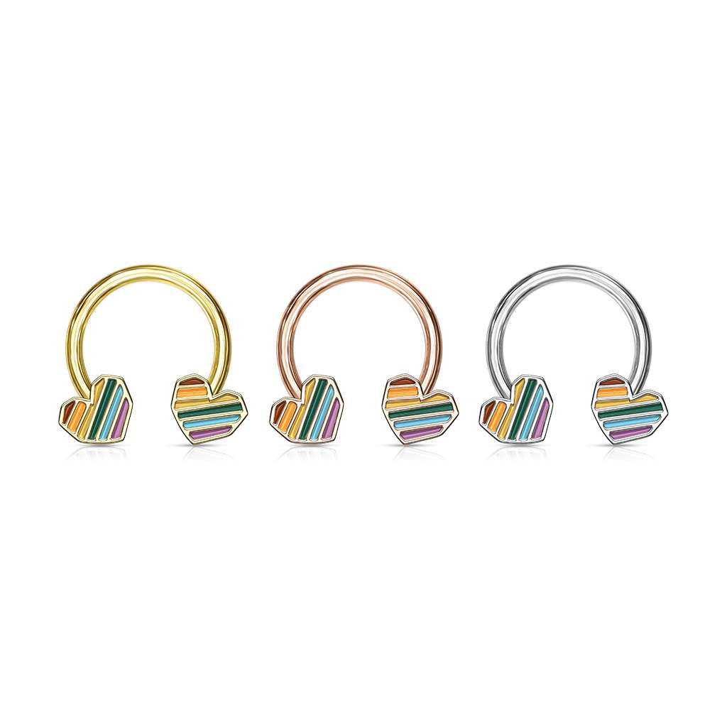 SS Heart circular barbell