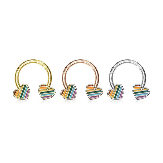 SS Heart circular barbell