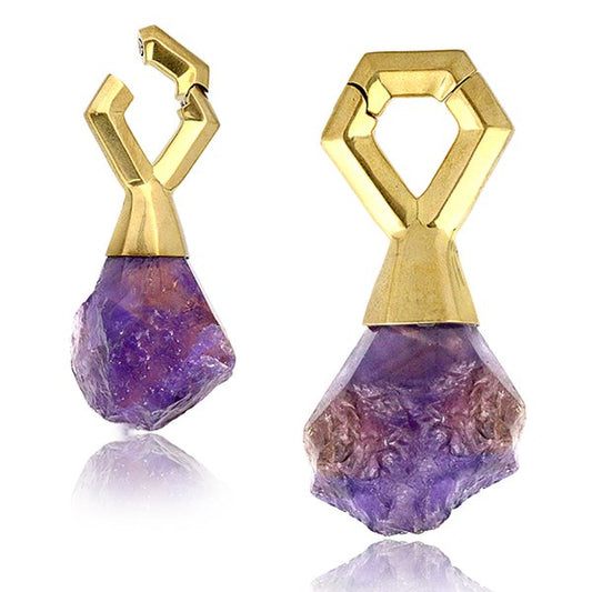 Hinged Brass & Amethyst 2g $139