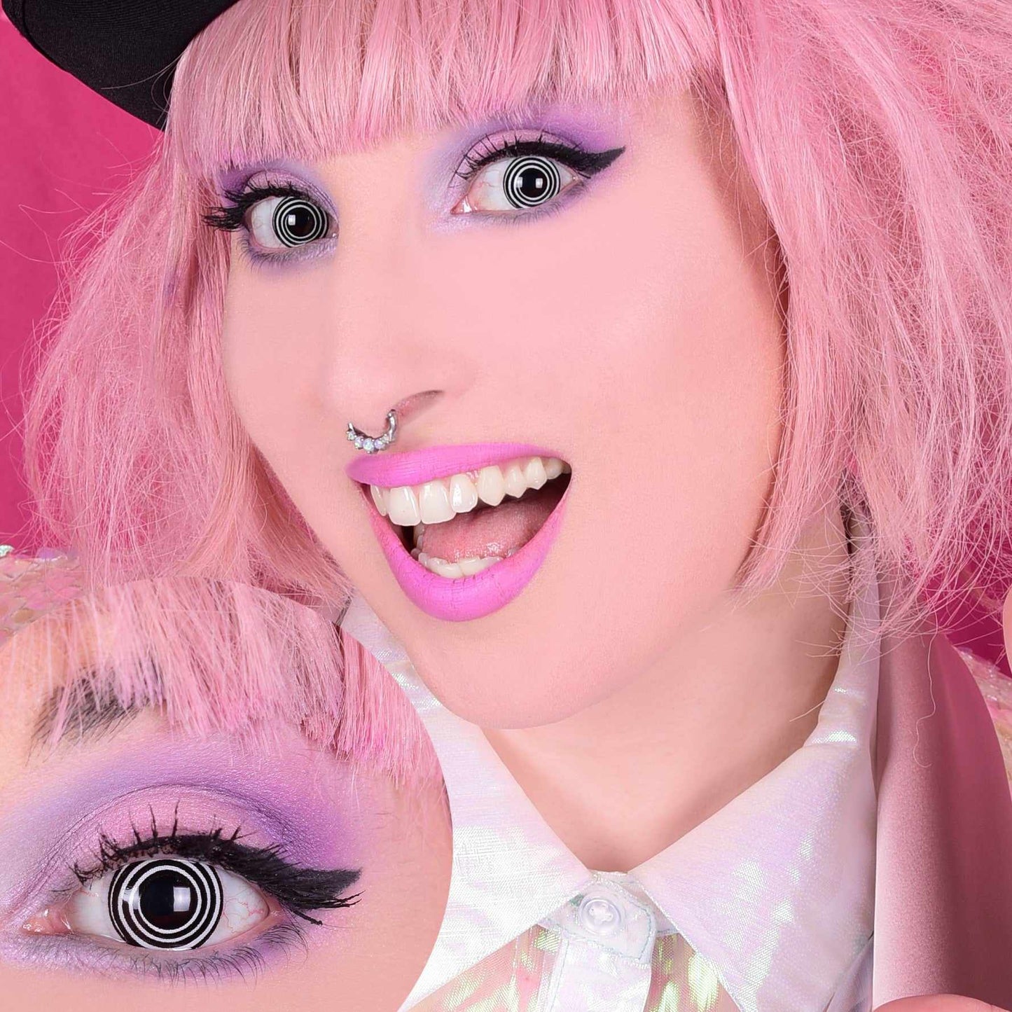Hypnotized - Black & White Colored - Primal Contact Lenses