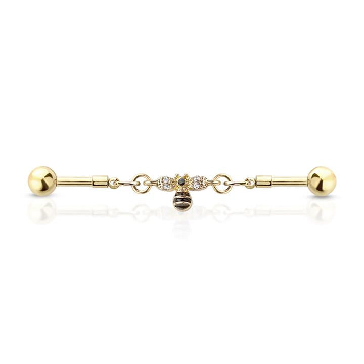 Chain Honey Bee Industrial Barbell 14g