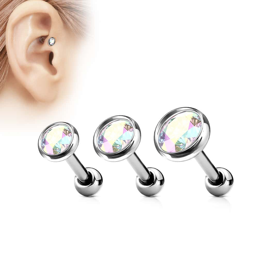 Premium Bezel-Set Round Ball Back