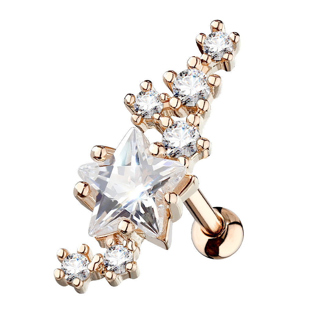 Claw-Set Crystal Starlight Trail Ball Back 16g