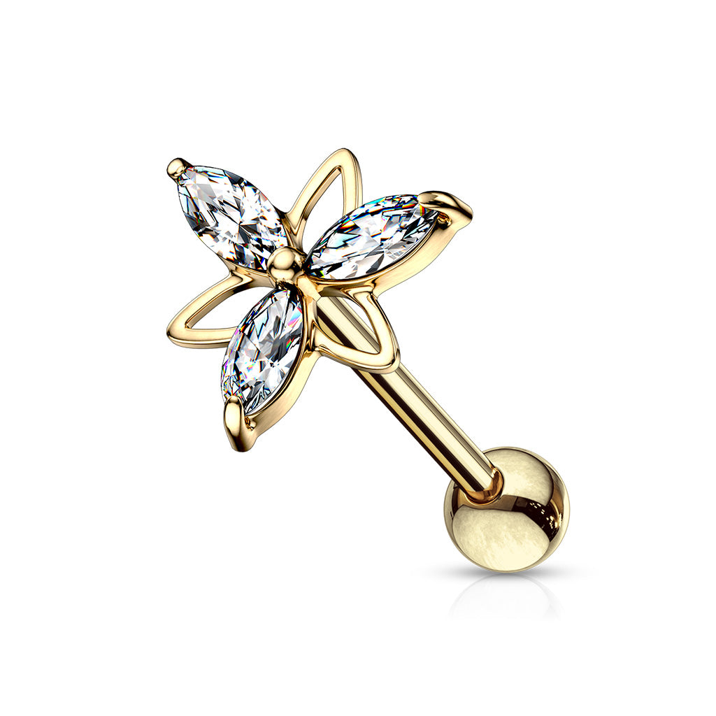 Triple Marquise Ball Back 16g
