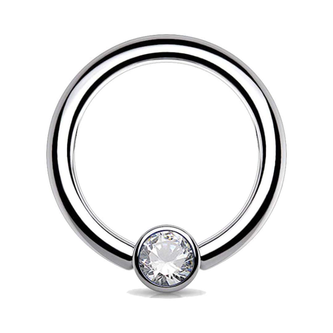 Jewel Captive Bead Ring Clear