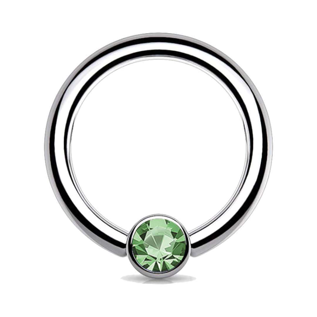 Jewel Captive Bead Ring Green