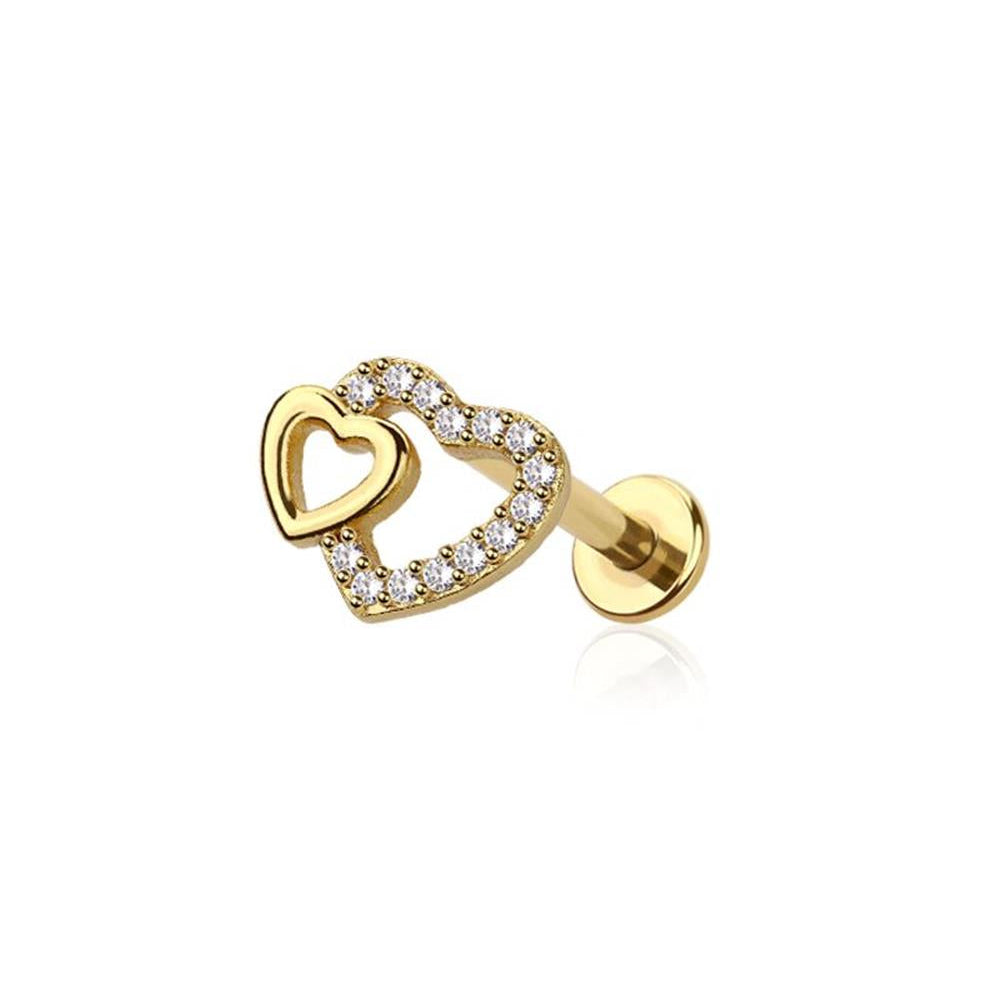 Twin Hearts Flat Back 16g